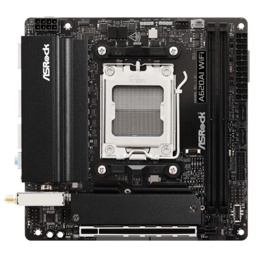 Asrock A620AI WIFI, AMD A620A, AM5, Mini ITX, 2 DDR5, HDMI, Wi-Fi 6E, 2.5G & GB LAN, 2x M.2 Asrock A620AI WIFI, AMD A620A, AM5, Mini ITX, 2 DDR5, HDMI, Wi-Fi 6E, 2.5G & GB LAN, 2x M.2